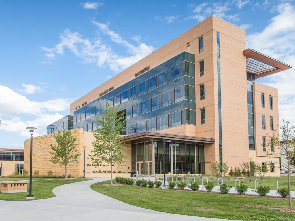 Signe Skott Cooper Hall in the summer.
