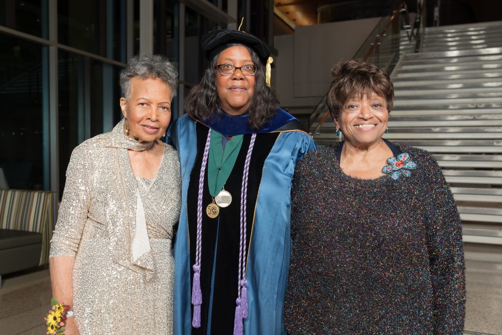 Dean Linda Scott with Canary Savage Girardeau and Barbara L. Nichols.
