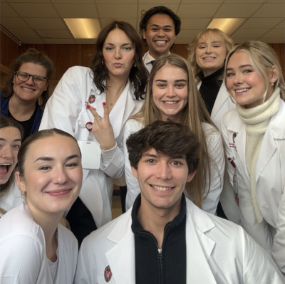 Spencer Meyer with his clinical cohort.