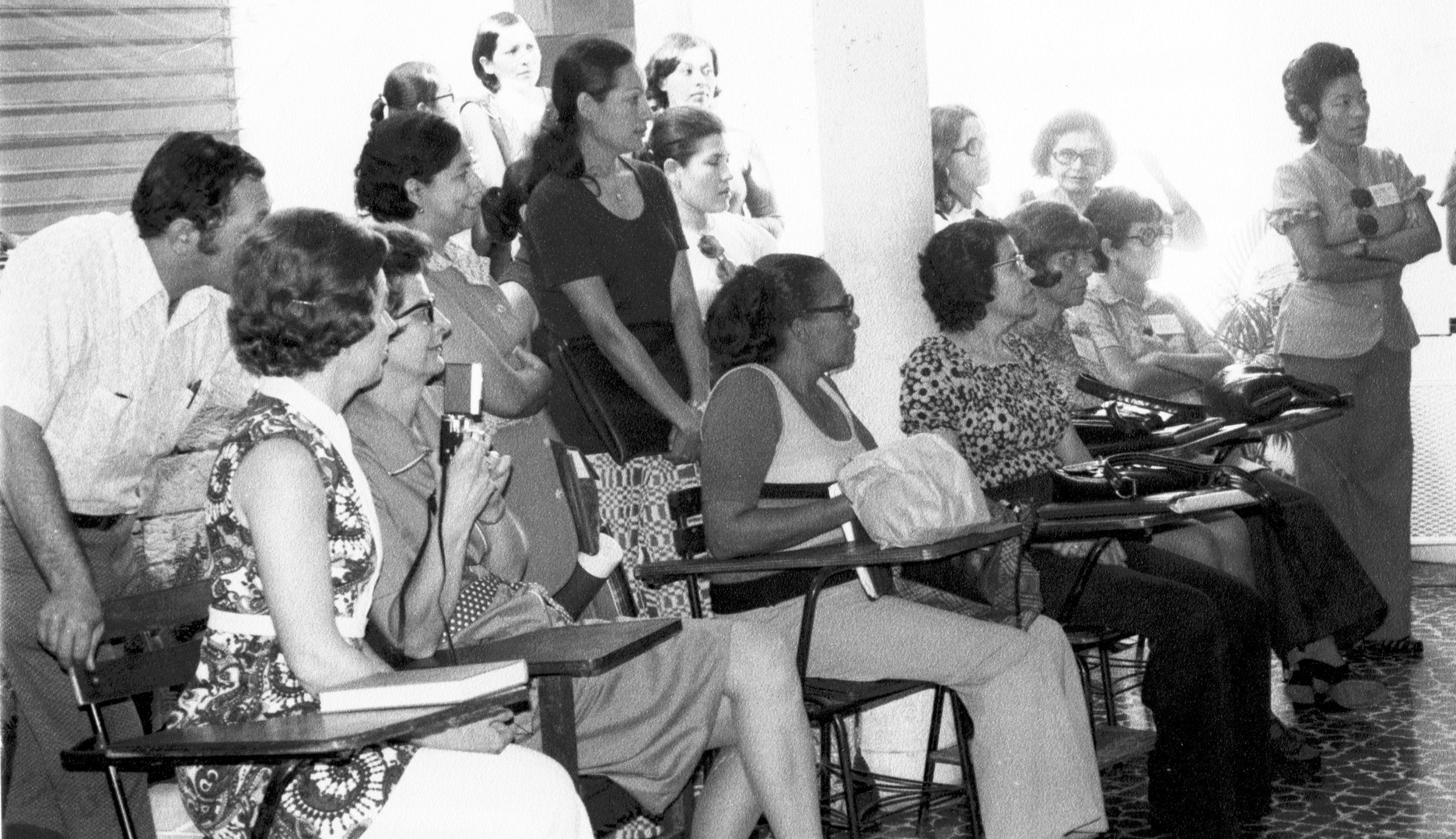 Faculty members from the four schools of nursing in Nicaragua attend a workshop, Greater Methods of Teaching Nursing, held at the National School of Nursing in Managua, Nicaragua on March 4, 1974.