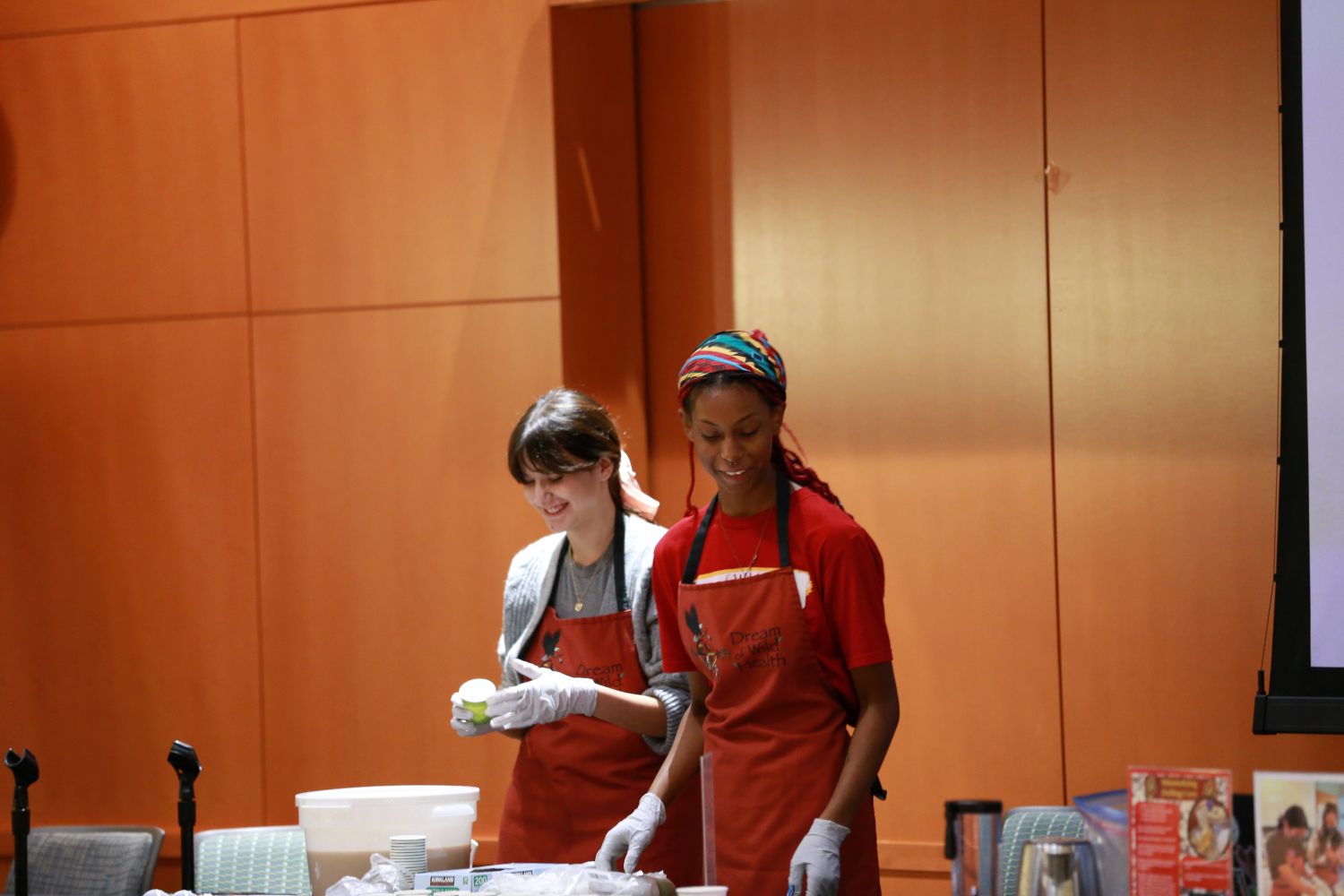 Indigenous/Native Youth from the “Dream of Wild Health” program assisted in the “Traditional Foods Nutrition & Cooking Demo” session.
