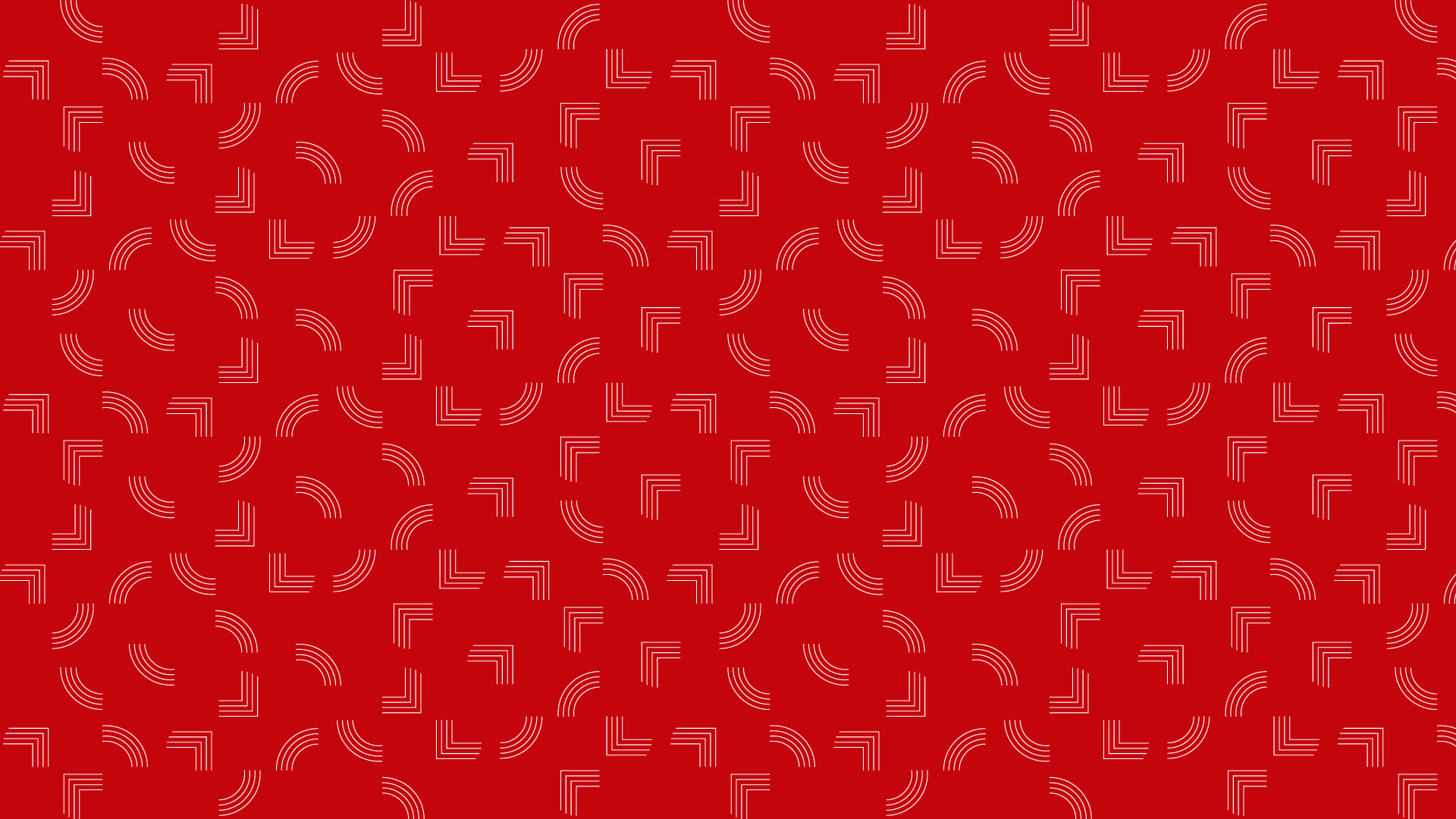 A white pattern on a red background.