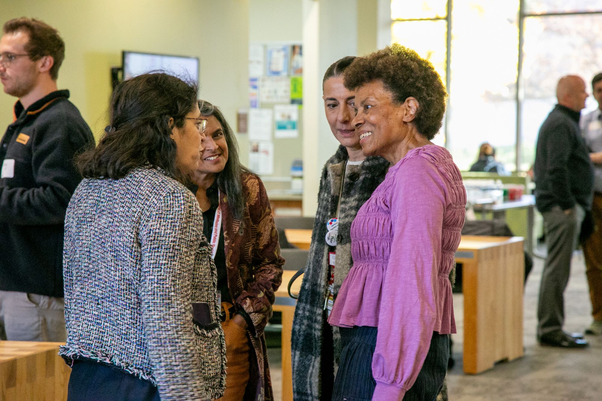 Participants mingle at the Health Sciences Welcome Reception.