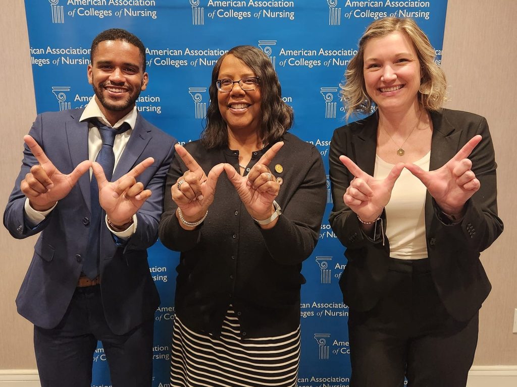 Linda D. Scott with colleagues at the AACN conference in 2024.
