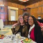 Dean Emerit Linda Scott, Karen Moser ’75, Friend and Colleague, and Laurie Benson