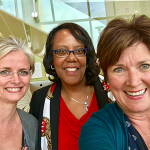 Dean Emerit Scott with Liz Collins and another colleauge