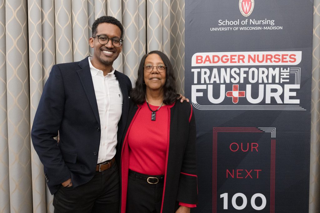 Linda D. Scott with Tad Worku at the 2025 Littlefield Leadership Lecture