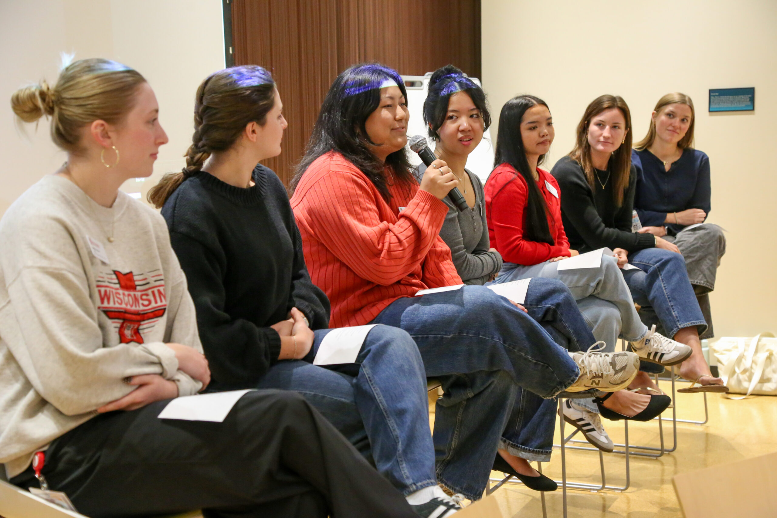 Yangzee Phintso x’28 and the student ambassador panel share their student experiences with the class of 1976.